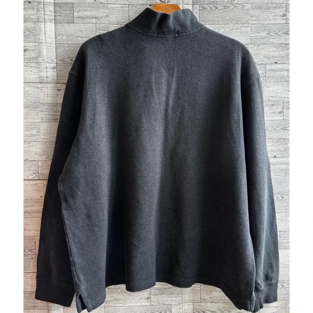 Polo Ralph Lauren sweater Mens XXL Gray Quarter Zip Pull Over‎
